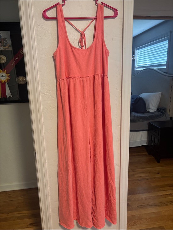 American Eagle Outfitters Pants - American Eagle Outfitters Coral Pink Maxi Jumpsuit Romper